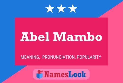 Abel Mambo 名字海报