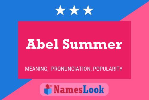 Abel Summer 名字海报