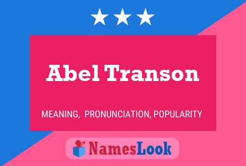 Abel Transon 名字海报