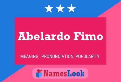 Abelardo Fimo 名字海报