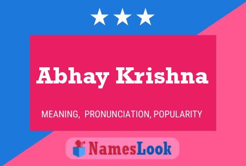 Abhay Krishna 名字海报