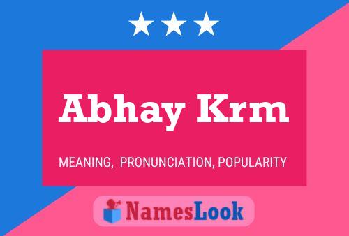 Abhay Krm 名字海报