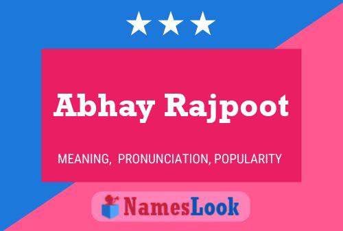 Abhay Rajpoot 名字海报