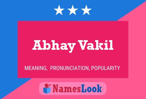 Abhay Vakil 名字海报