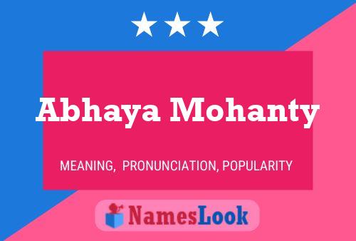 Abhaya Mohanty 名字海报