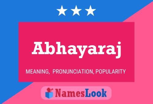 Abhayaraj 名字海报