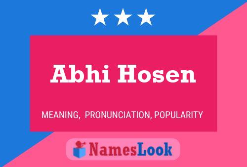 Abhi Hosen 名字海报