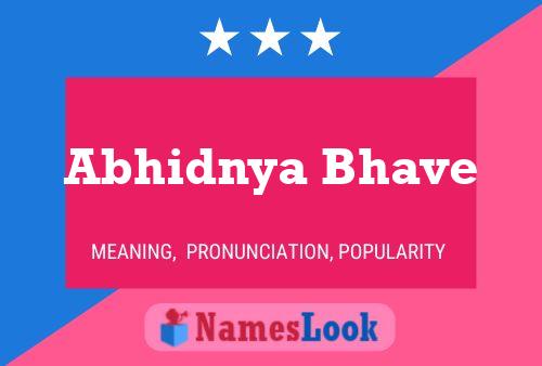 Abhidnya Bhave 名字海报