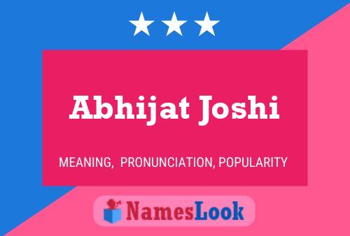 Abhijat Joshi 名字海报