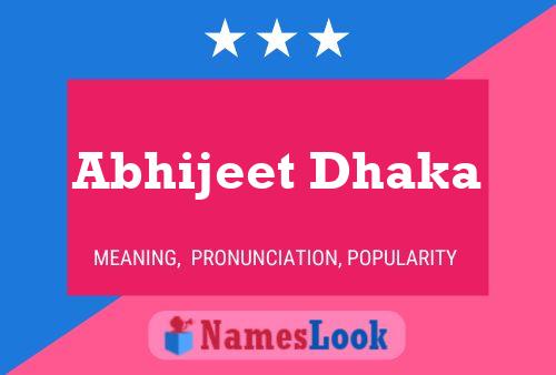 Abhijeet Dhaka 名字海报