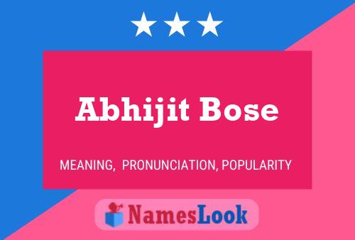 Abhijit Bose 名字海报