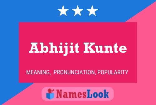 Abhijit Kunte 名字海报