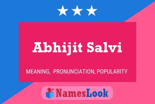 Abhijit Salvi 名字海报