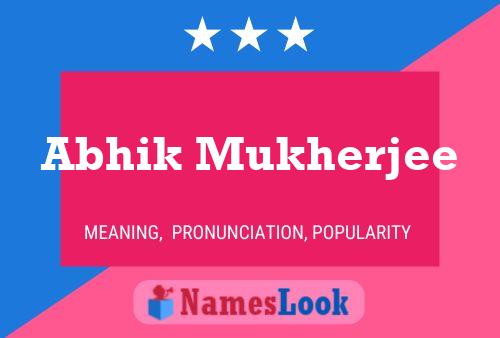 Abhik Mukherjee 名字海报