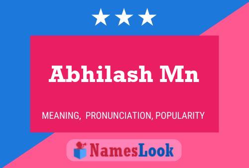 Abhilash Mn 名字海报