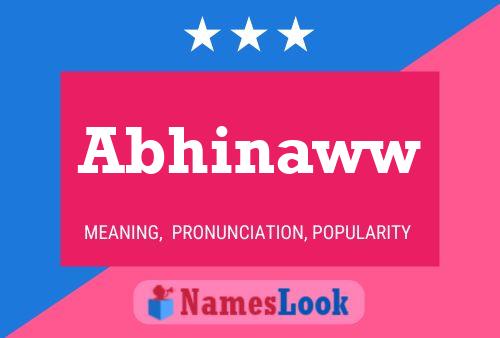 Abhinaww 名字海报