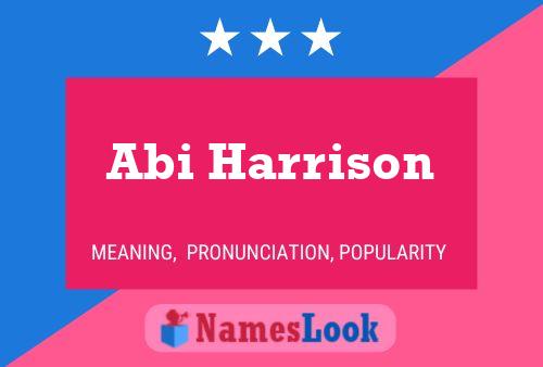 Abi Harrison 名字海报