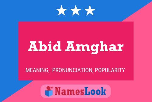 Abid Amghar 名字海报