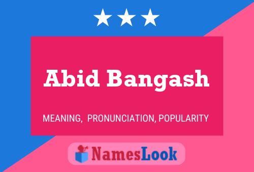 Abid Bangash 名字海报