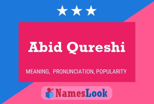 Abid Qureshi 名字海报