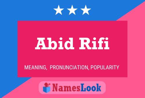 Abid Rifi 名字海报