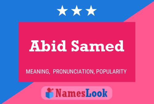 Abid Samed 名字海报