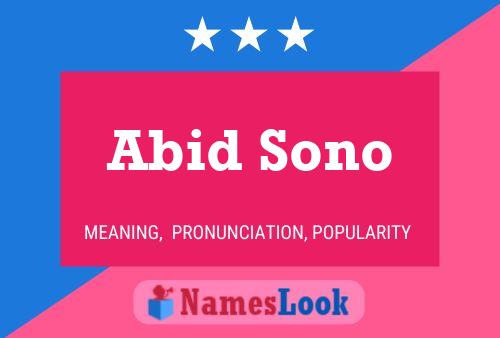 Abid Sono 名字海报