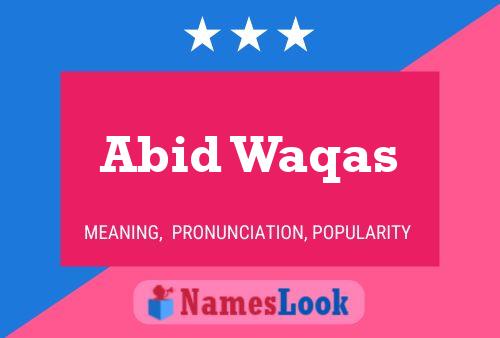 Abid Waqas 名字海报