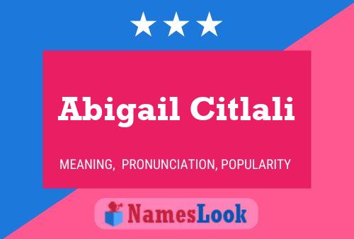 Abigail Citlali 名字海报