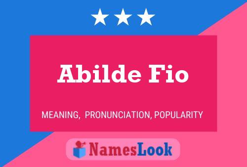 Abilde Fio 名字海报