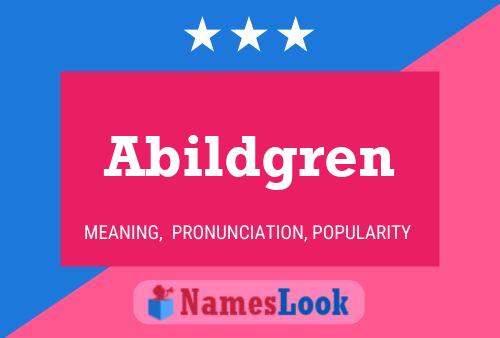 Abildgren 名字海报