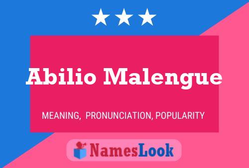 Abilio Malengue 名字海报