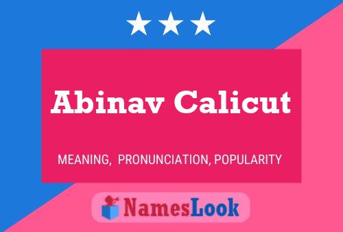 Abinav Calicut 名字海报