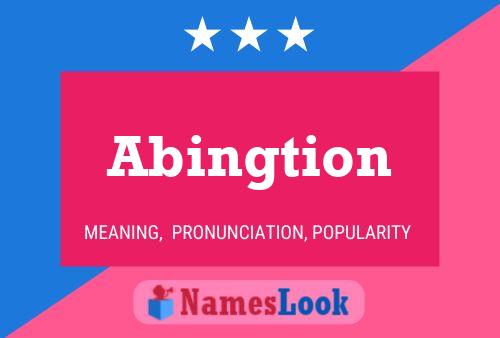 Abingtion 名字海报