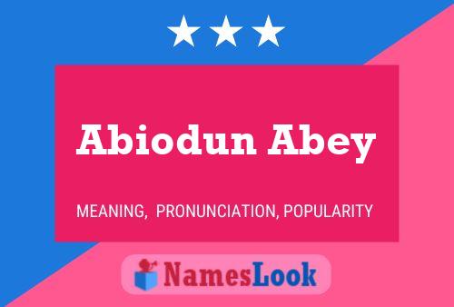 Abiodun Abey 名字海报