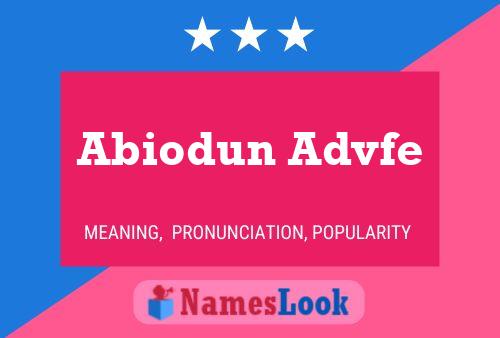 Abiodun Advfe 名字海报