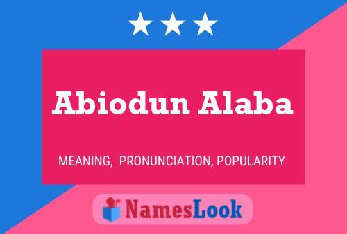 Abiodun Alaba 名字海报