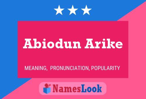 Abiodun Arike 名字海报