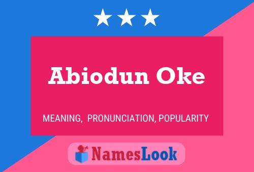 Abiodun Oke 名字海报