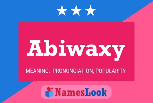 Abiwaxy 名字海报