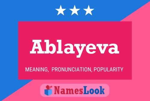 Ablayeva 名字海报