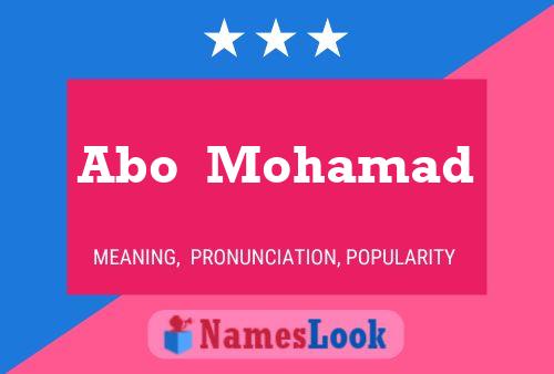 Abo  Mohamad 名字海报