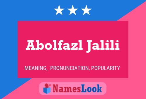 Abolfazl Jalili 名字海报