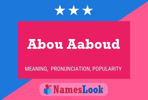 Abou Aaboud 名字海报