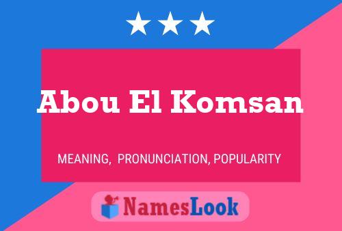 Abou El Komsan 名字海报