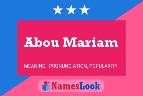 Abou Mariam 名字海报