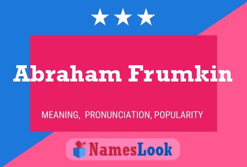 Abraham Frumkin 名字海报