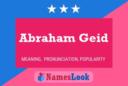 Abraham Geid 名字海报