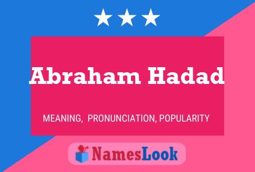 Abraham Hadad 名字海报