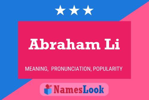 Abraham Li 名字海报